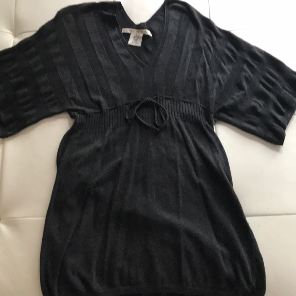 Max Studio gray empire waist tunic sweater S